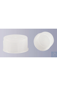 Bouchon avec joint, PP, naturel pour flacons à visser 500 ml ou 1000 ml, GL 32 Bouchon avec...